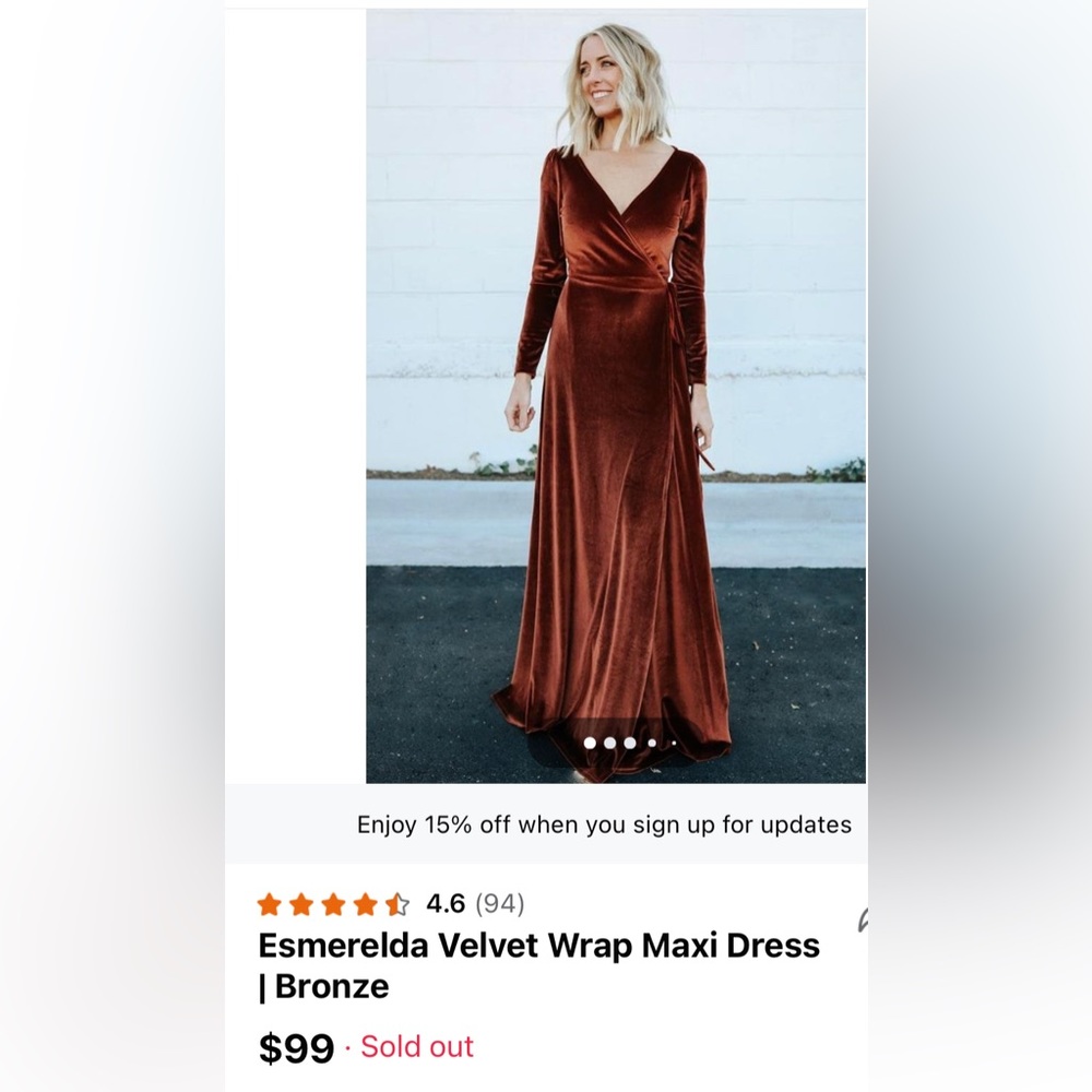 Baltic Born Esmeralda Velvet Wrap Maxi Dress